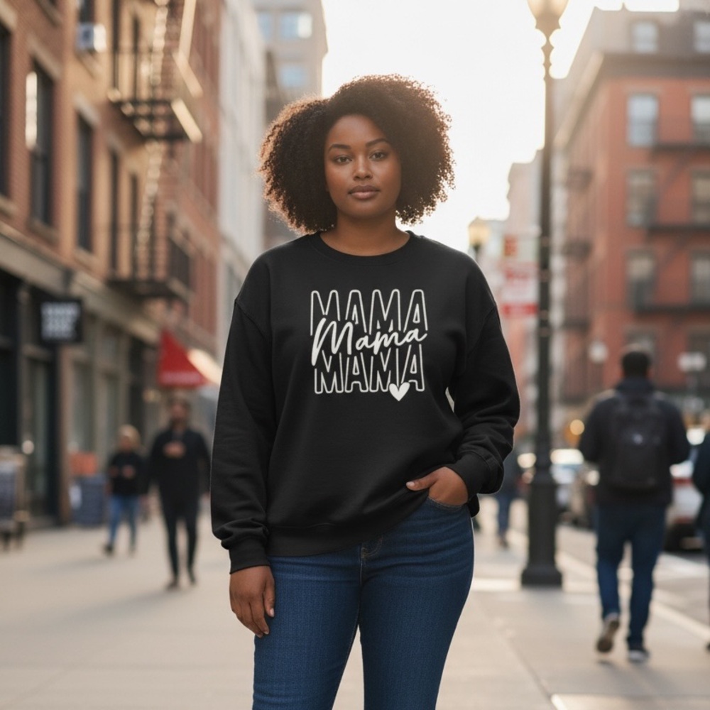 Black 'Mama' Sweatshirt‎